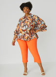 Paisley Print Ruffle Sleeved Shirt
