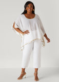 Embellished Cold Shoulder Blouse