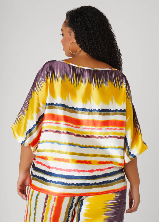 Striped Satin Blouse