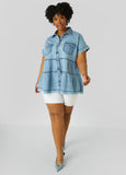 Stonewash Denim Swing Shirt