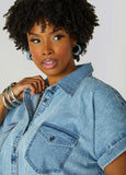 Stonewash Denim Swing Shirt
