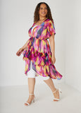 Tiered Watercolor Print Duster