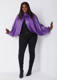 Faux Leather Shrug
