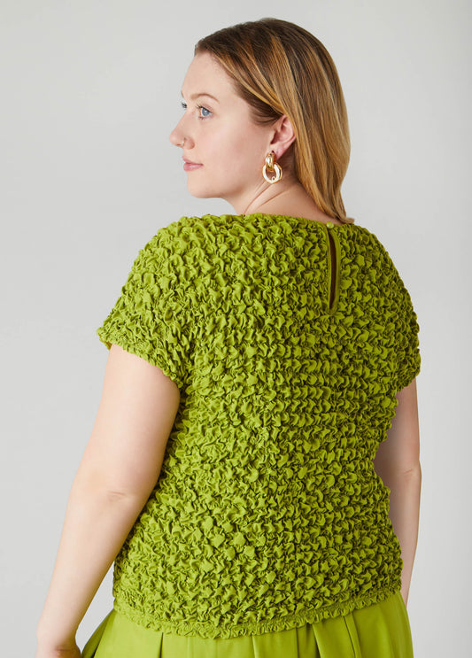 Puckered Poplin Top