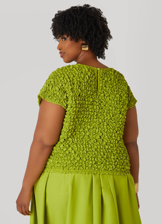Puckered Poplin Top