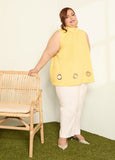 Grommet Embellished Poplin Blouse