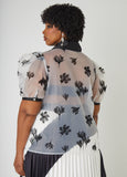 Floral Print Organza Blouse