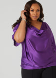 Satin Cowl Neck Blouse