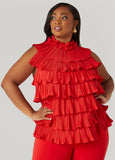 Tiered Ruffled Blouse