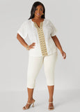 Embroidered Eyelet Top