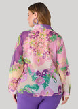 Floral Print Organza Shirt