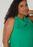Embellished Cowl Neck Top