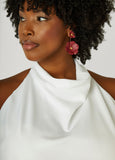 Satin Cowl Neck Top