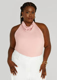 Satin Cowl Neck Top