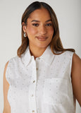 Crystal Cotton Poplin Shirt