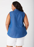 Crystal Embellished Chambray Shirt