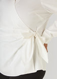 Cotton Blend Wrap Shirt