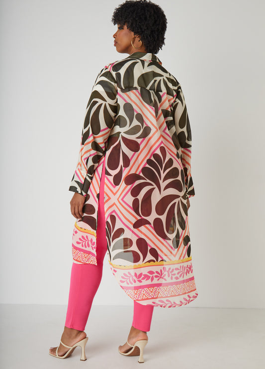 Abstract Duster Shirt
