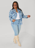 Camo Print Chambray Shirt