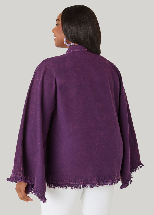 Bell Sleeved Denim Poncho