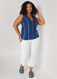 Frayed Denim Vest