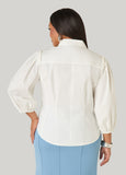 Puff Sleeve Poplin Shirt