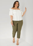 Puff Sleeve Off The Shoulder Shirt