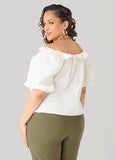Puff Sleeve Off The Shoulder Shirt