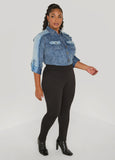 Frayed Acid Wash Chambray Shirt