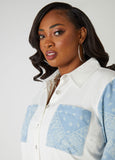 Bandanna Print Denim Shirt