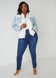 Bandanna Print Denim Shirt