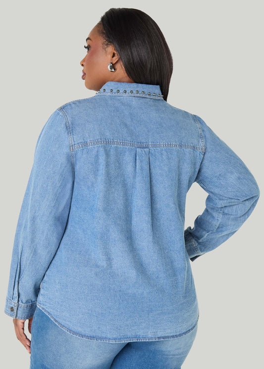 Studded Denim Shirt
