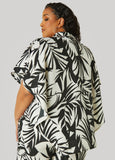 Layered Leaf Print Shirt