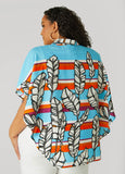Layered Feather Print Shirt