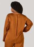 V Neck Crushed Satin Shirt