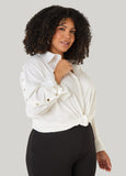 Snap Detailed Poplin Shirt