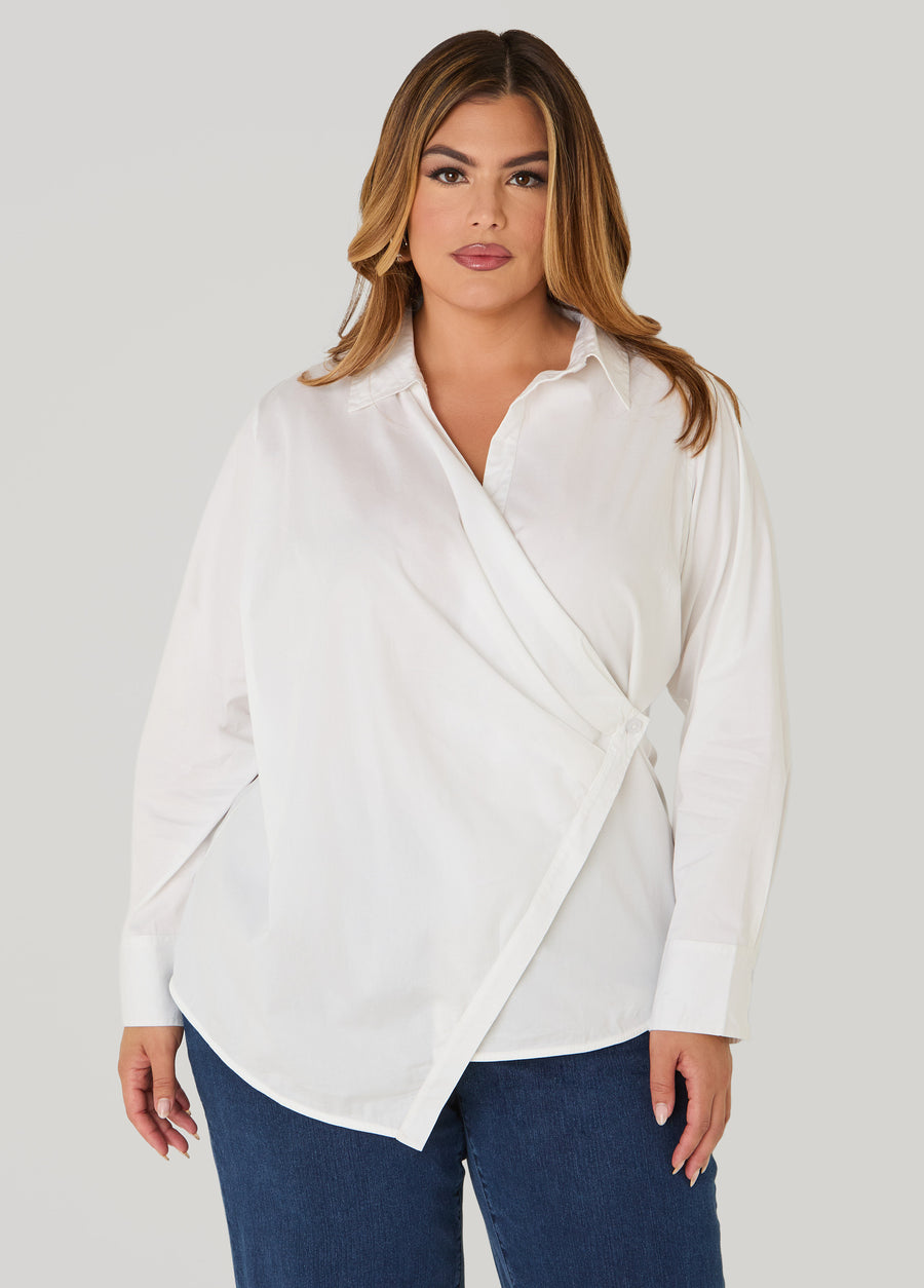 Poplin Wrap Shirt