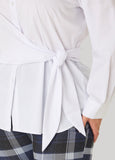 Tie Waist Poplin Shirt