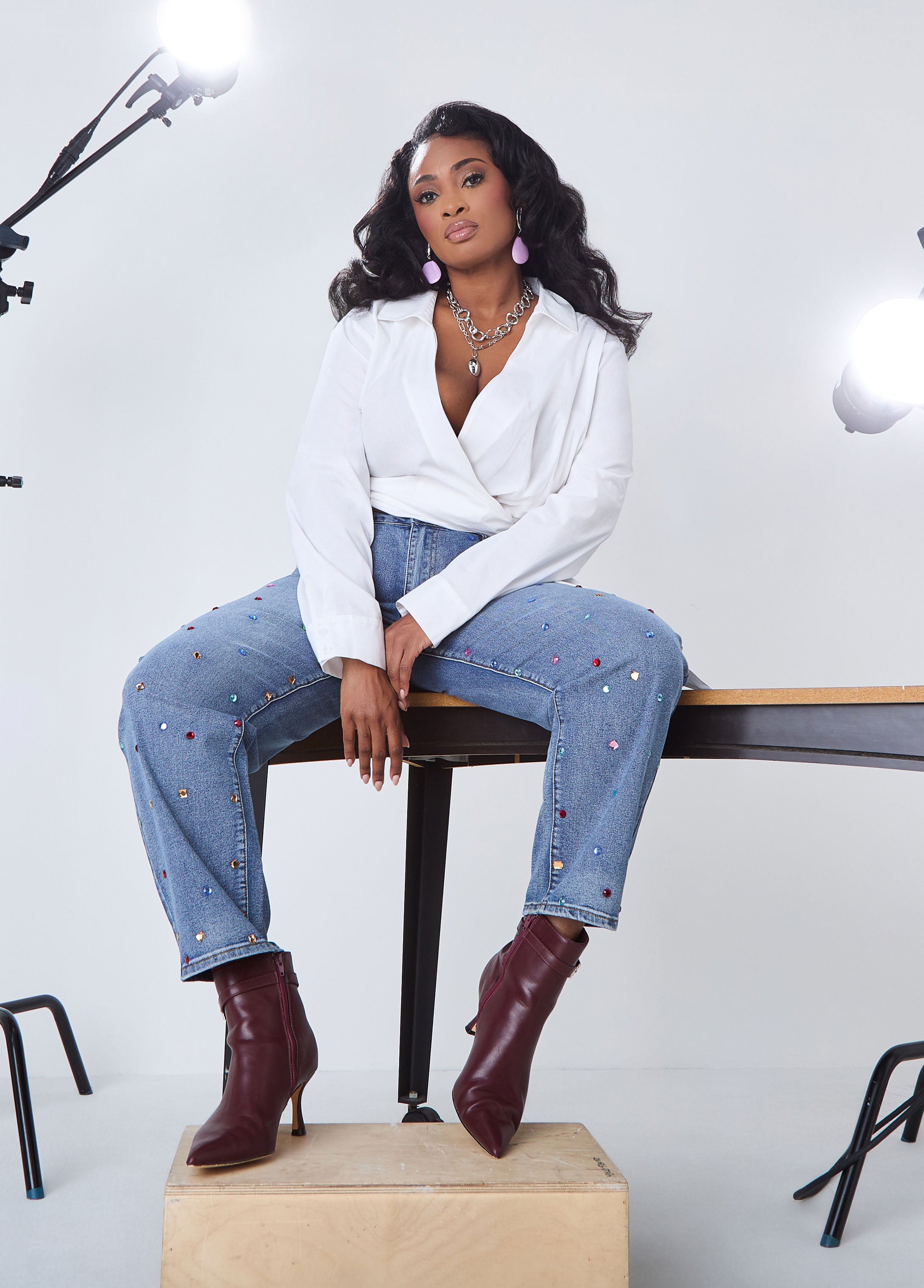Crystal Tapered Jeans