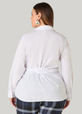 Tie Waist Poplin Shirt