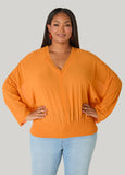 Smocked Waist Georgette Blouse