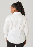Pleated Poplin Shirt