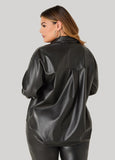 Faux Leather Top