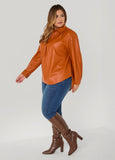 Faux Leather Top