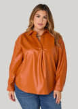 Faux Leather Top