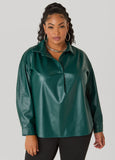 Faux Leather Top