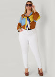 Knotted Abstract Print Blouse