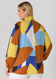 Knotted Abstract Print Blouse