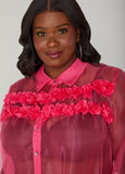 Rosette Organza Shirt