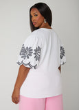 Floral Balloon Sleeve Blouse